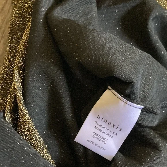 NWT Ninexis Lurux Cross Over Spagetti Strapped Dress Honey Gold Sz Sm & Sz Med - Picture 8 of 9